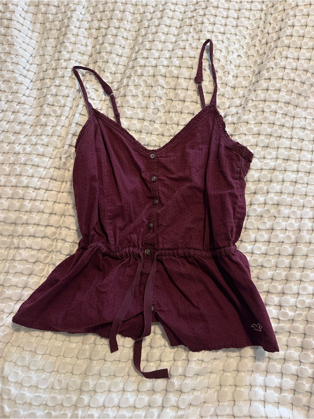Hollister Wine Red Spaghetti Strap Top Y2K small
